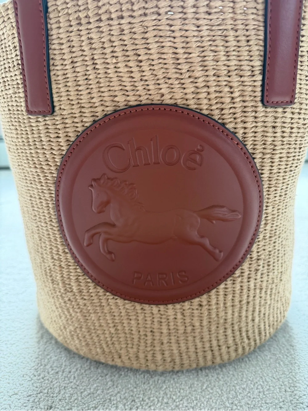 Chloé Horse Medal Large Handwoven Basket Tote – Brand New